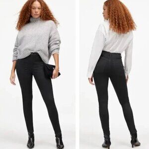 Madewell 10" High Rise Skinny Jeans Clean Hem Fall Classic | Solid Black | 27